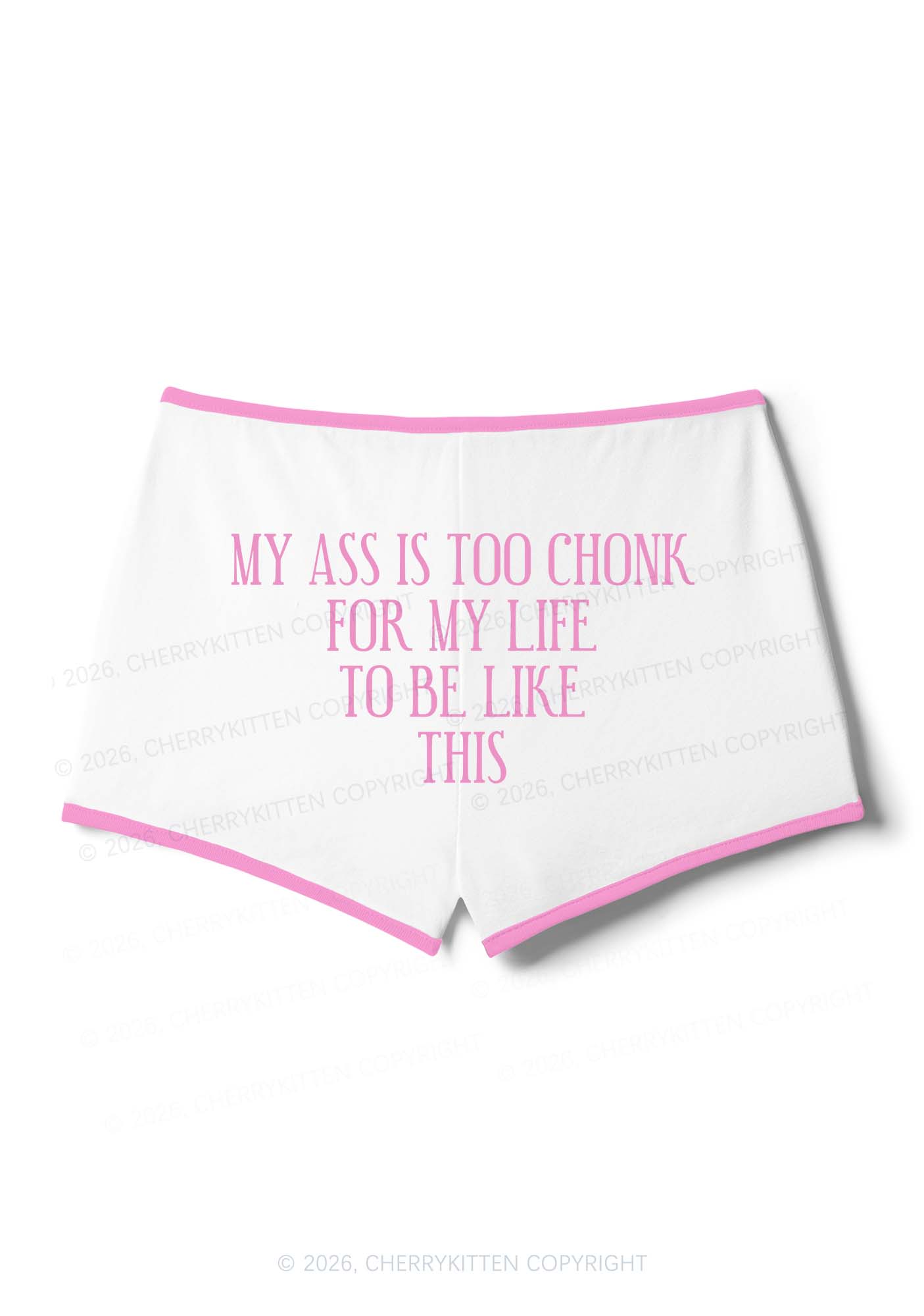My Axx Is Too Chonk Y2K Booty Shorts Cherrykitten