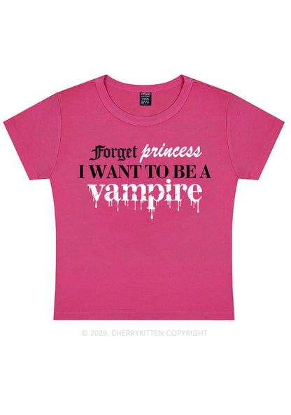 Halloween Want To Be Vampire Y2K Baby Tee Cherrykitten