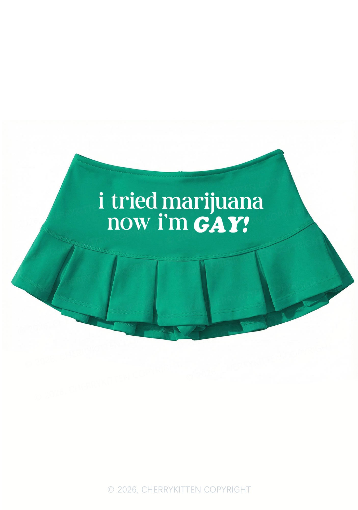 Now Im Gay Pride Y2K Mini Pleated Skirts Cherrykitten