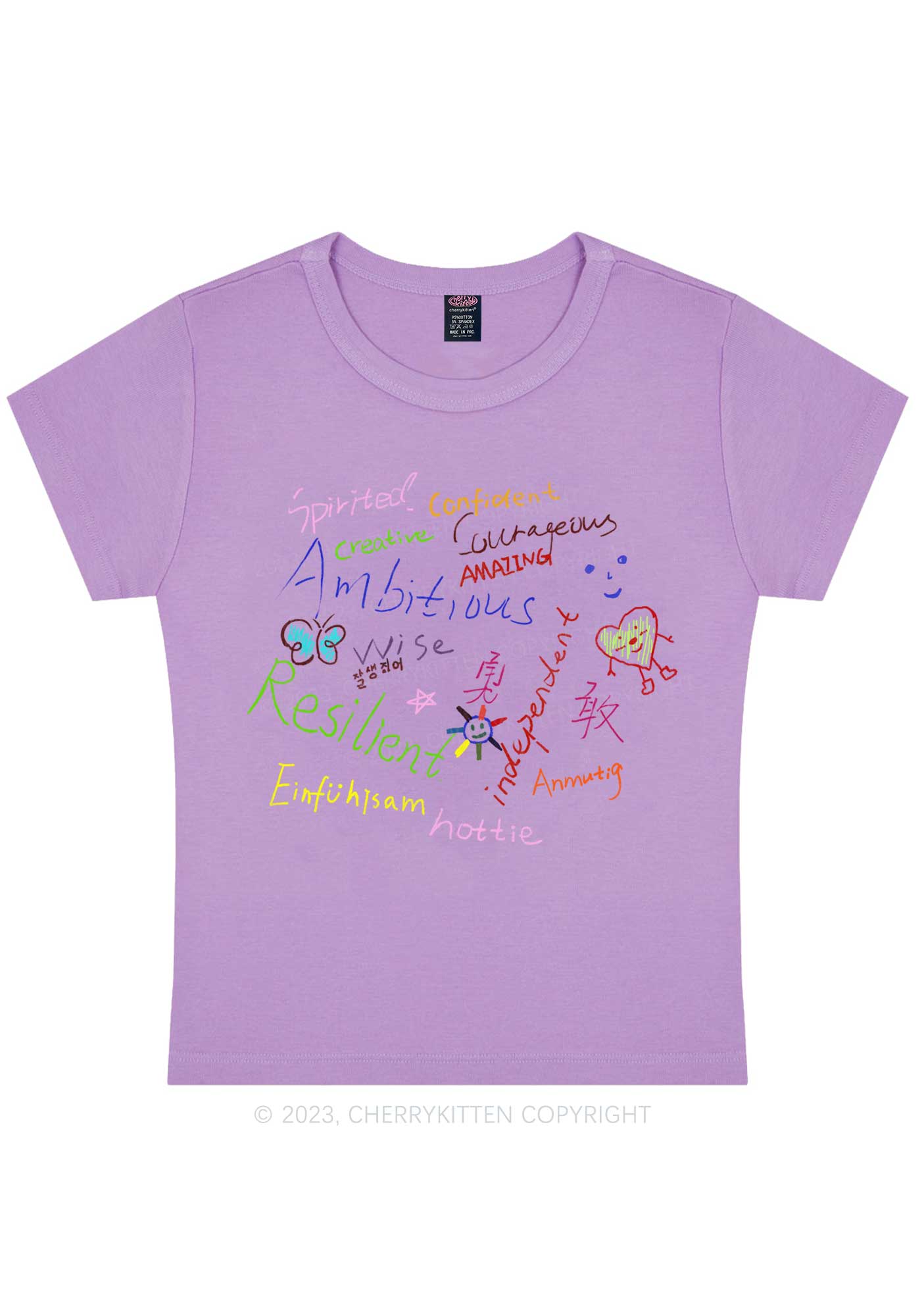 Women Personality Y2K Baby Tee Cherrykitten