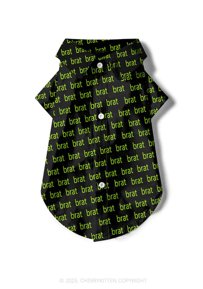 Green Brat Y2K Pet Shirts Cherrykitten