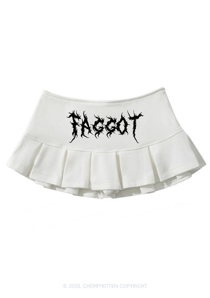 Punk Faggot Pride Y2K Mini Pleated Skirts Cherrykitten