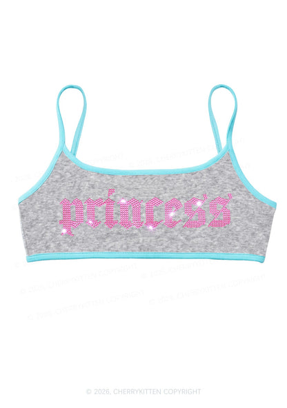 Rhinestone Princess Y2K Super Crop Cami Cherrykitten