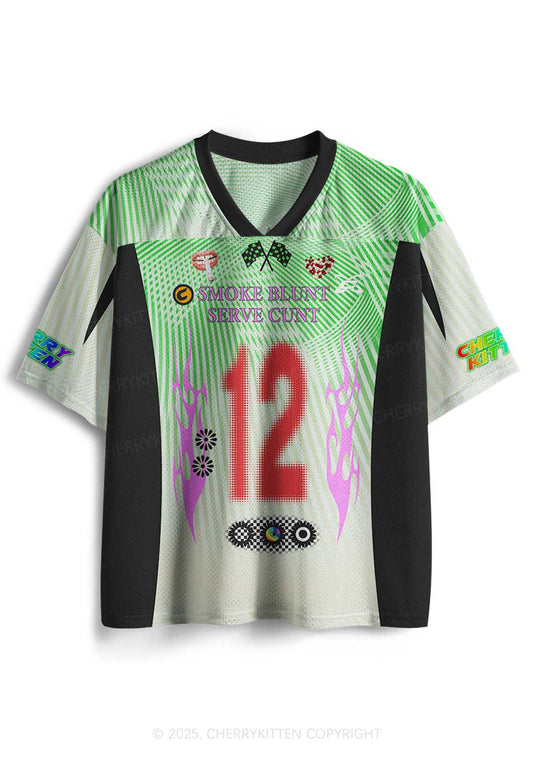 Custom Green Smoke Blunt Y2K Sport Jersey Shirts Cherrykitten