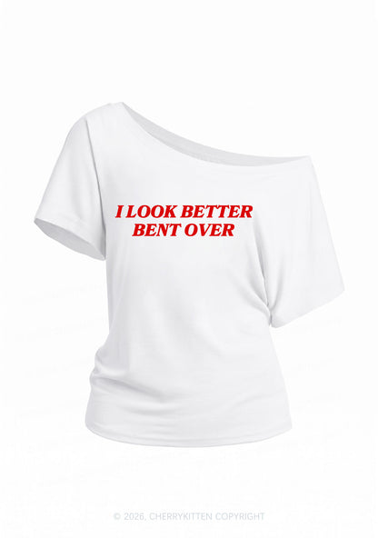 Look Better Bent Over Y2K Off Shoulder Tee Cherrykitten
