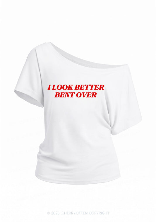 Look Better Bent Over Y2K Off Shoulder Tee Cherrykitten