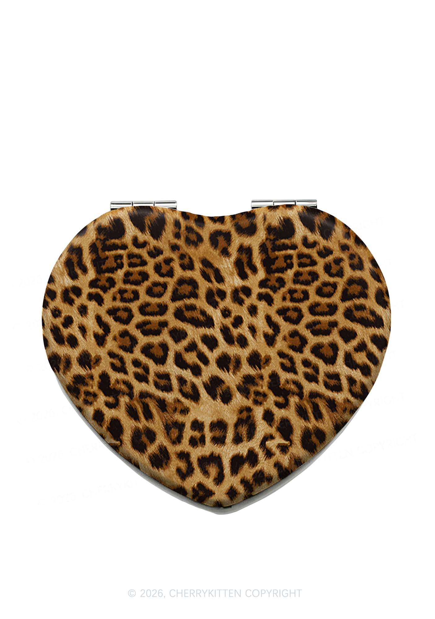 Brown Leopard Y2K Folding Makeup Mirror Cherrykitten