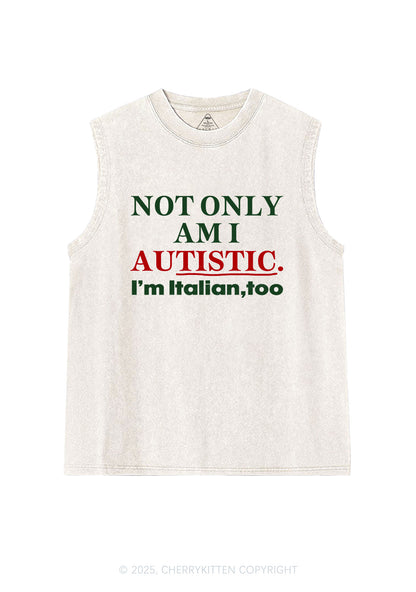 Not Only Autistic Y2K Washed Muscle Tank Cherrykitten