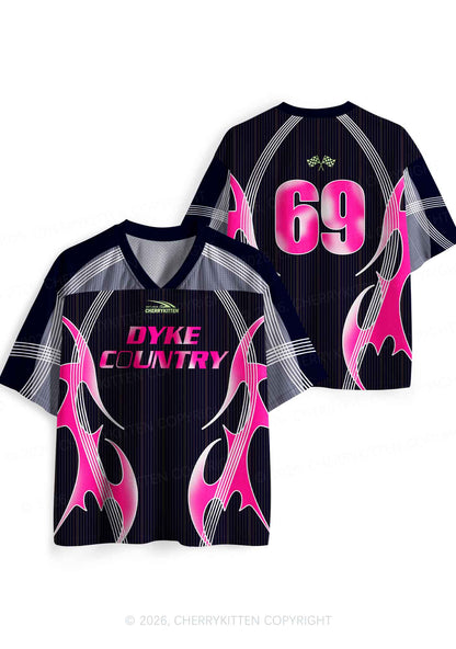 Dyke Country Pride Y2K Sport Jersey Shirts Cherrykitten