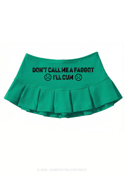 Dont Call Me Faggot Pride Y2K Mini Pleated Skirts Cherrykitten
