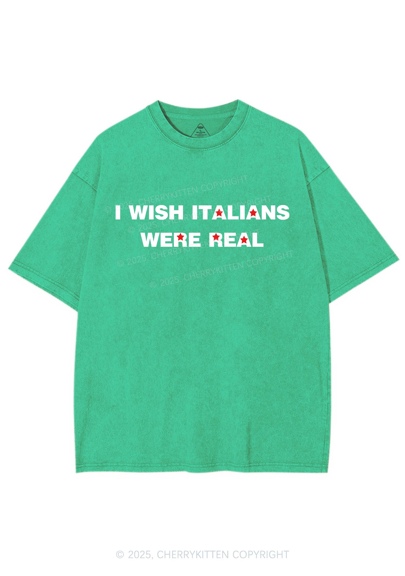 I Wish Italians Were Real Y2K Shirts Washed Tee Cherrykitten