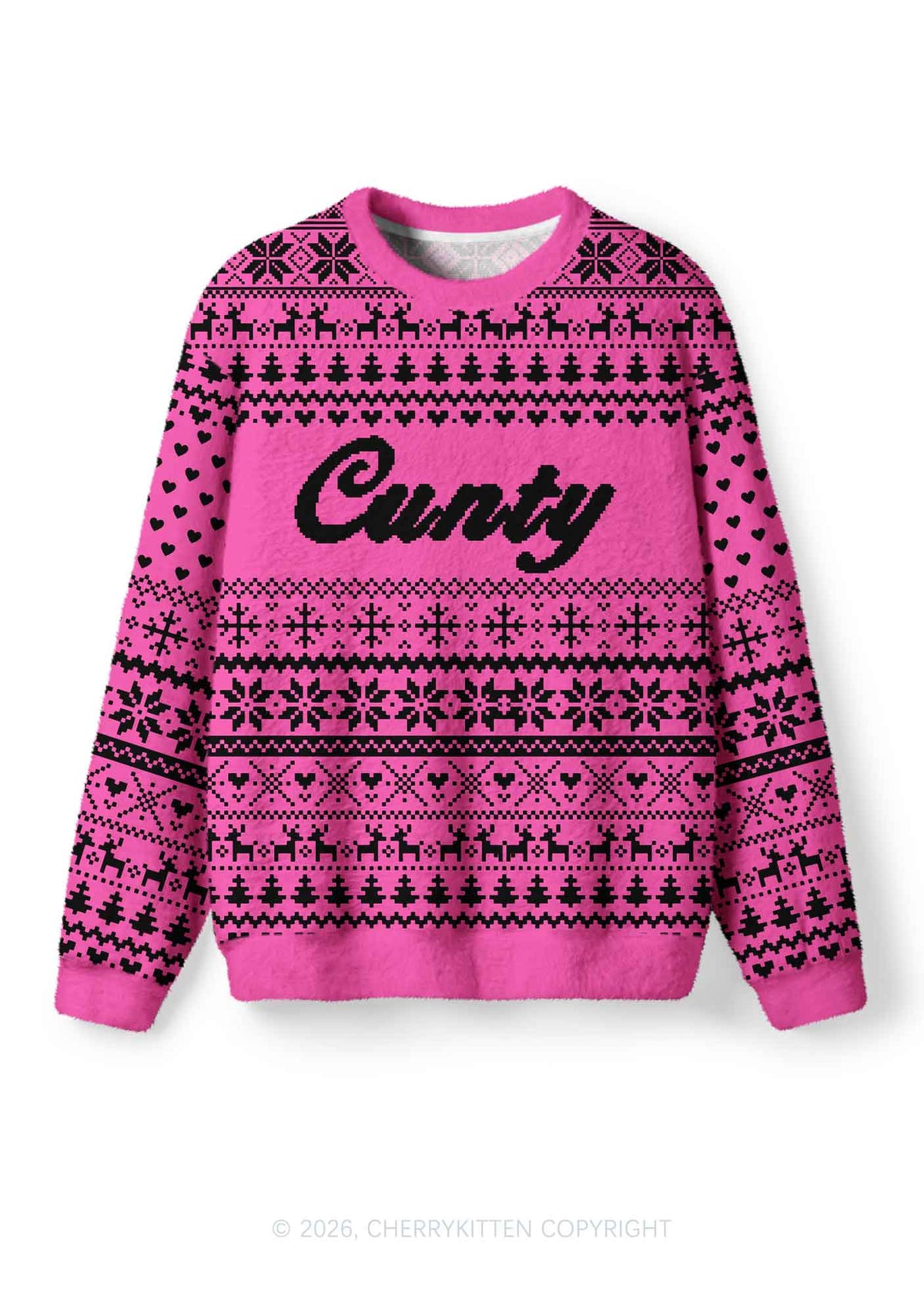 Cxxty Y2K Christmas Knit Sweatshirt Cherrykitten