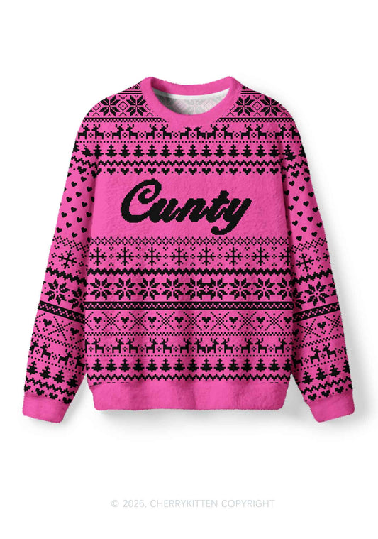 Cxxty Y2K Christmas Knit Sweatshirt Cherrykitten