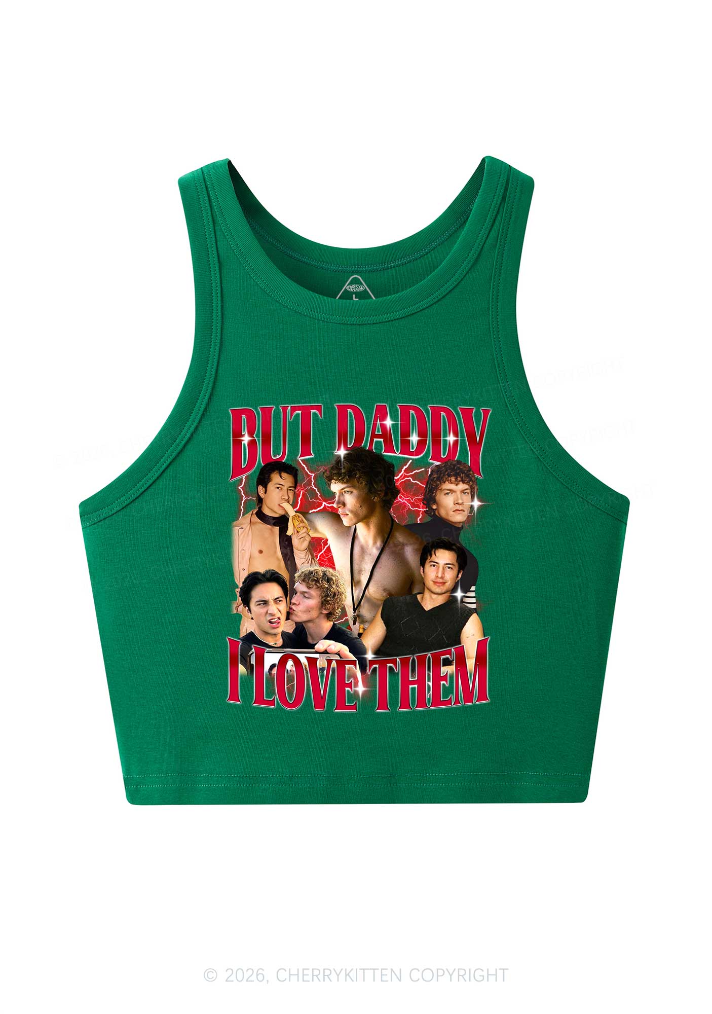 But Daddy I Love These Guys HR Y2K Crop Tank Top Cherrykitten