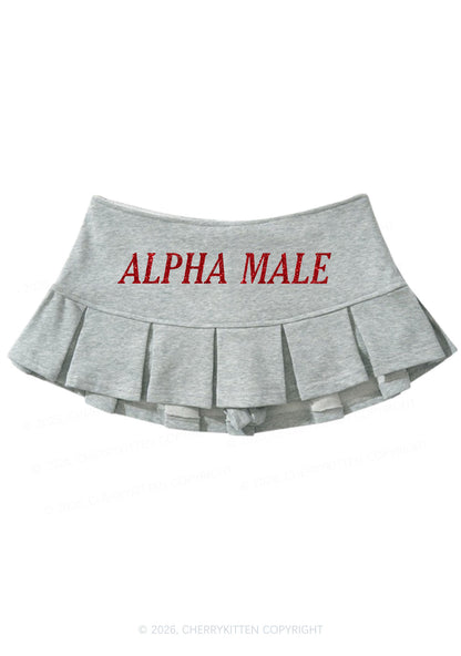 Glitter Alpha Male Y2K Mini Pleated Skirts Cherrykitten