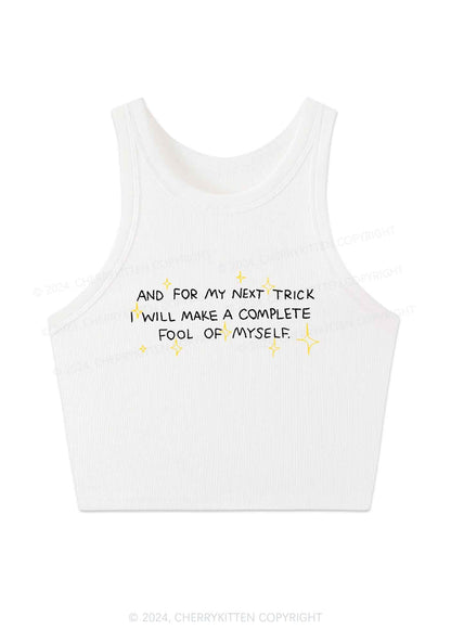 Complete Fool Of Myself Y2K Crop Tank Top Cherrykitten