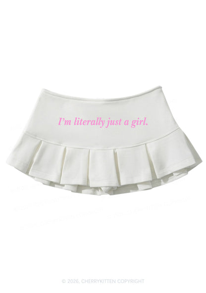 Literally Just A Girl Y2K Mini Pleated Skirts Cherrykitten