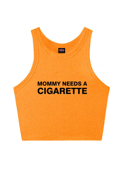 Mommy Needs A Cigarette Y2K Crop Tank Top Cherrykitten