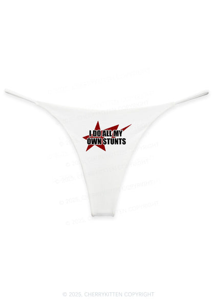 I Do All My Own Stunts Y2K Bikini String Thong Cherrykitten