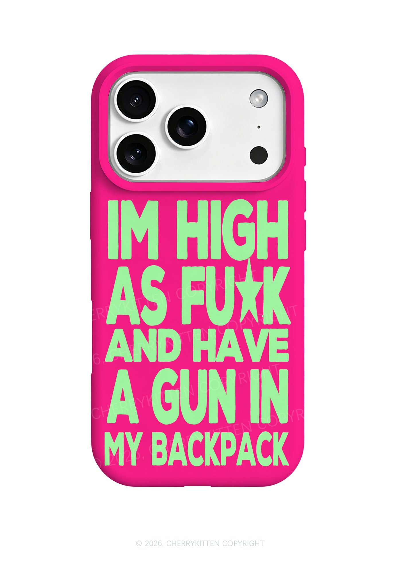 Hot Pink Im High Y2K Phone Case Cherrykitten