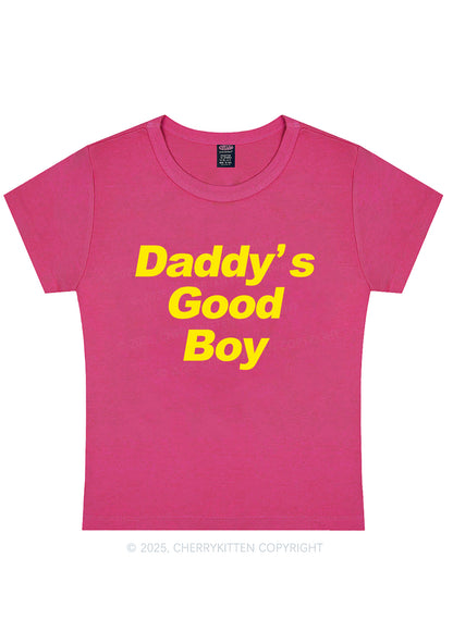 Daddys Good Boy Y2K Baby Tee Cherrykitten