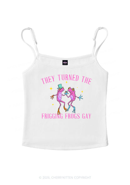 Frogs Gay Pride Y2K Spaghetti Strap Cami Cherrykitten