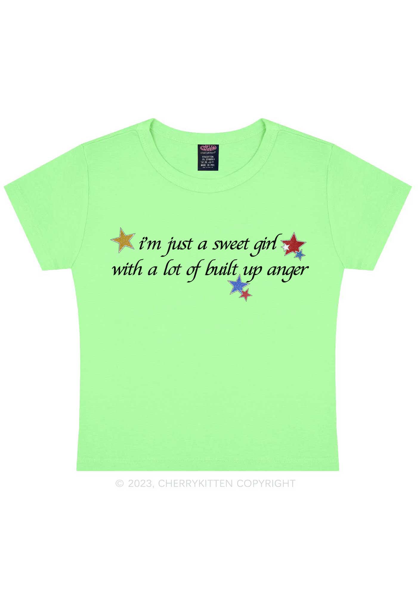 I'm A Sweet Girl Y2K Baby Tee Cherrykitten