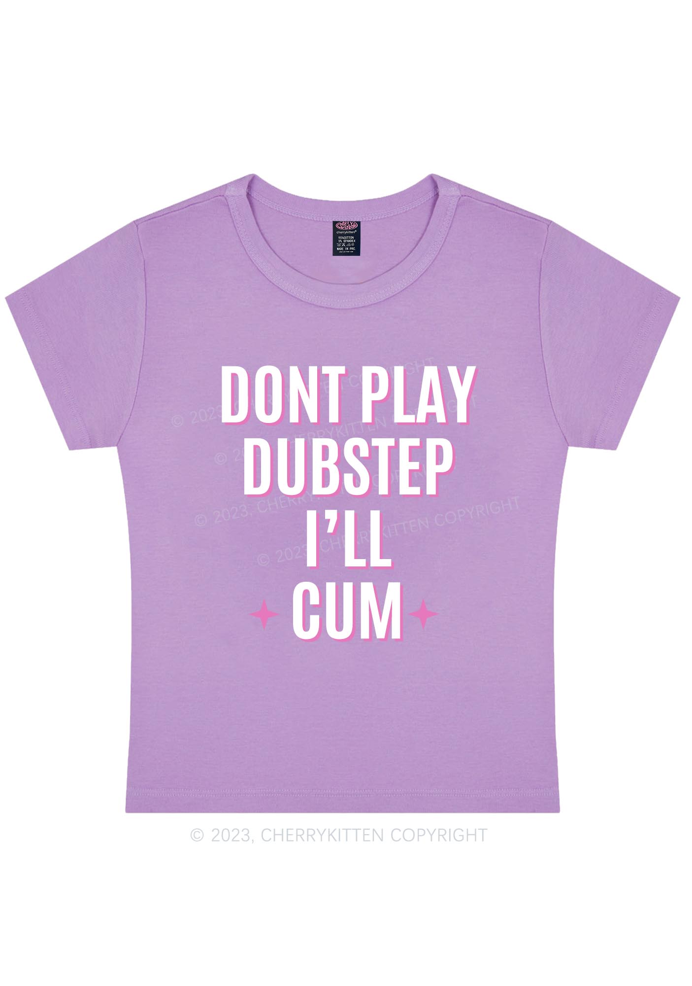 Dont Play Dubstep Y2K Baby Tee Cherrykitten