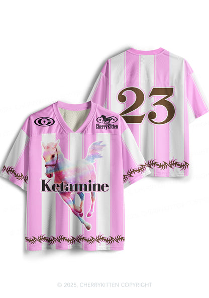 Custom Pink Horse Y2K Sport Jersey Shirts Cherrykitten