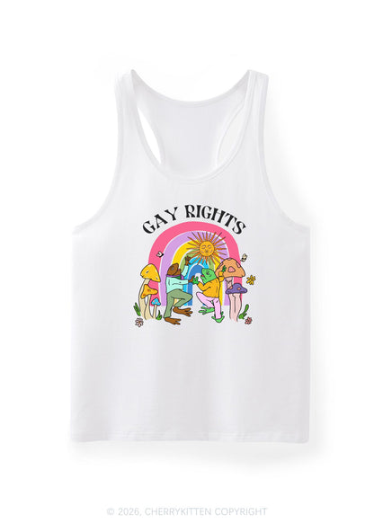 Gay Rights Pride Y2K Men Racerback Tank Top Cherrykitten