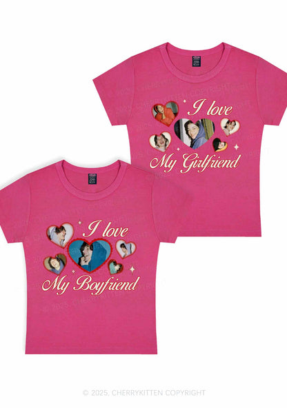 Custom Boyfriend Girlfriend Photos Y2K Valentine's Day Baby Tee Cherrykitten