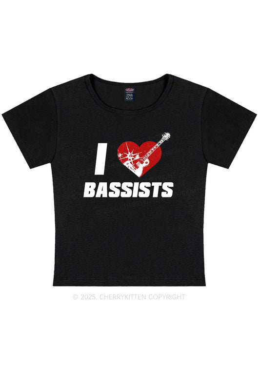 I Love Bassists Y2K Baby Tee Cherrykitten