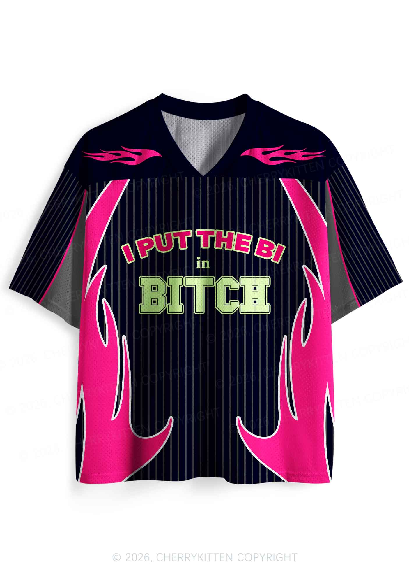 I Put The Bi In Bxxch Pride Y2K Sport Jersey Shirts Cherrykitten