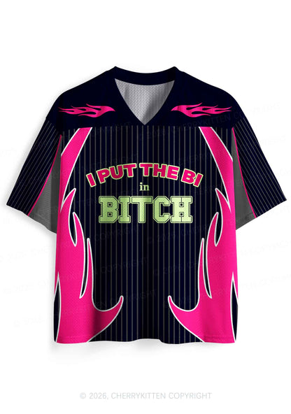 I Put The Bi In Bxxch Pride Y2K Sport Jersey Shirts Cherrykitten
