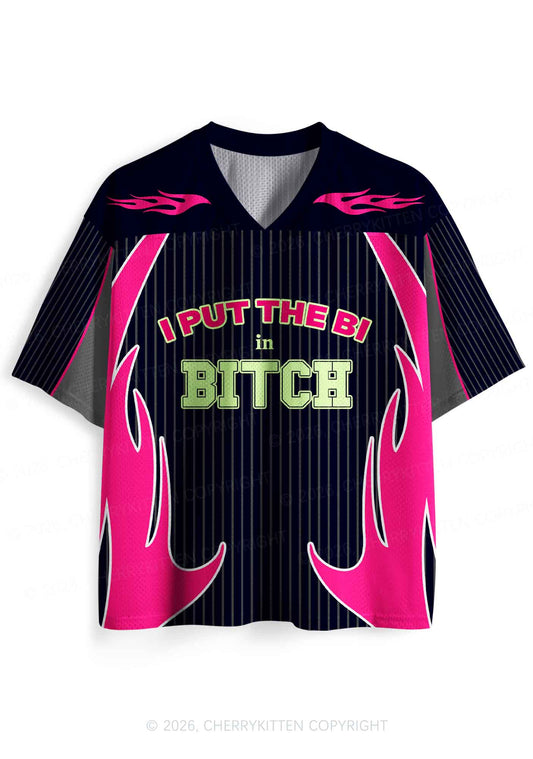 I Put The Bi In Bxxch Pride Y2K Sport Jersey Shirts Cherrykitten