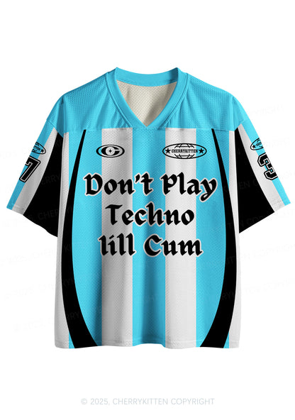 Custom Skyblue Dont Play Techno Y2K Sport Jersey Shirts Cherrykitten
