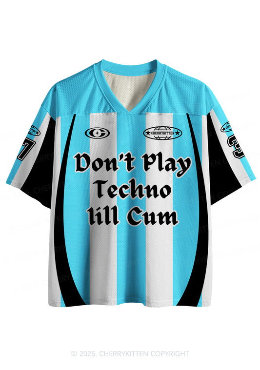 Custom Skyblue Dont Play Techno Y2K Sport Jersey Shirts Cherrykitten