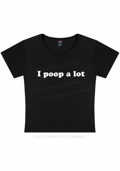 Poop A Lot Y2K Baby Tee Cherrykitten