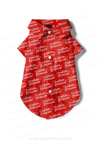 Lesbian Princess Pride Y2K Pet Shirts Cherrykitten