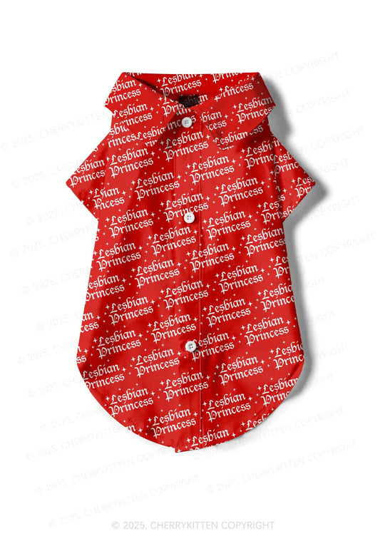 Lesbian Princess Pride Y2K Pet Shirts Cherrykitten