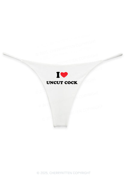I Love Uncut Cxck Y2K Bikini String Thong Cherrykitten
