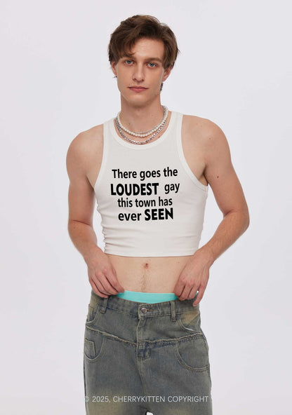 The Loudest Gay Y2K Crop Tank Top Cherrykitten