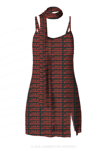 I Love My Boyfriend Y2K Mesh Slip Dress Cherrykitten