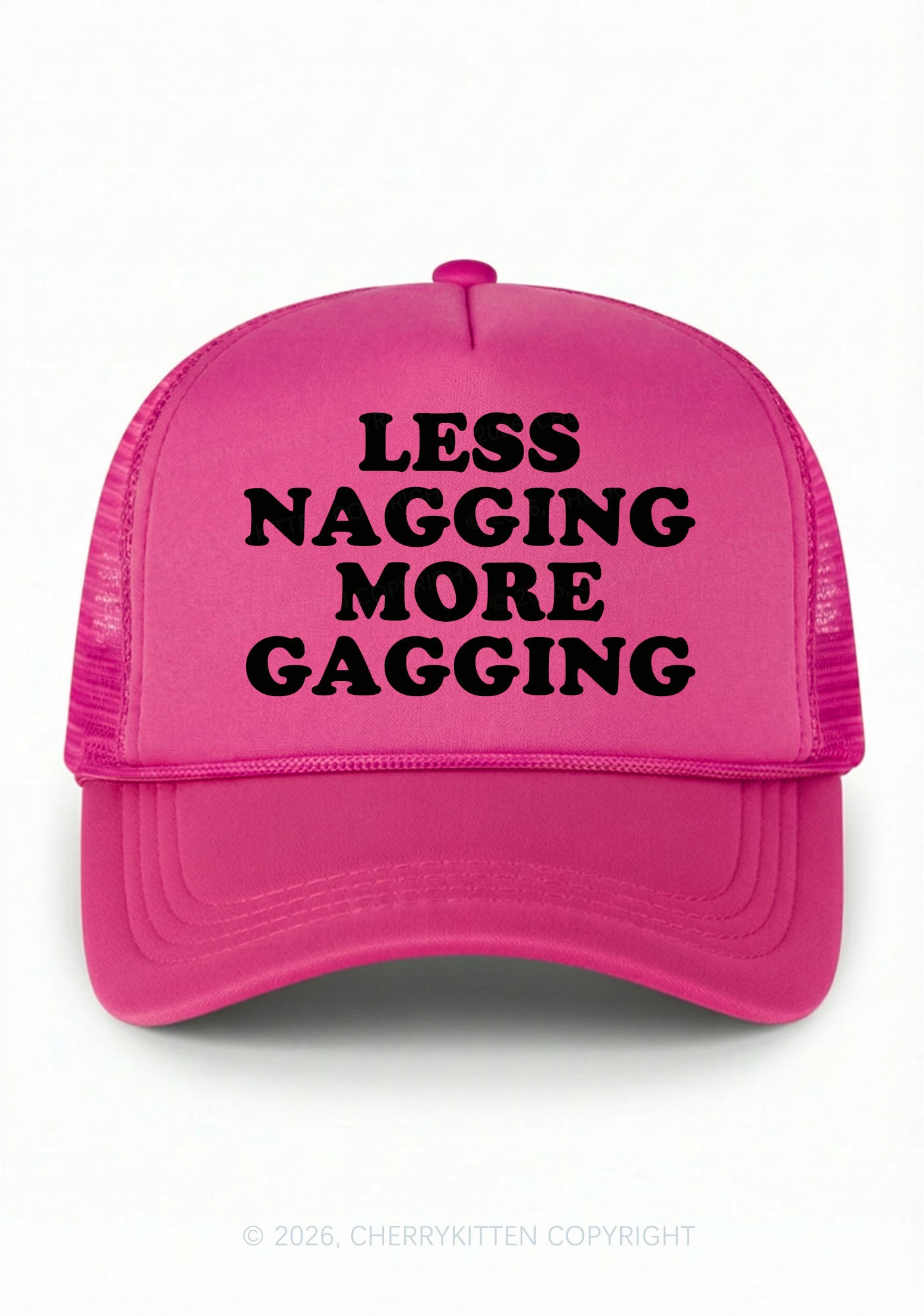 Less Nagging More Gagging Y2K Trucker Hat Cherrykitten