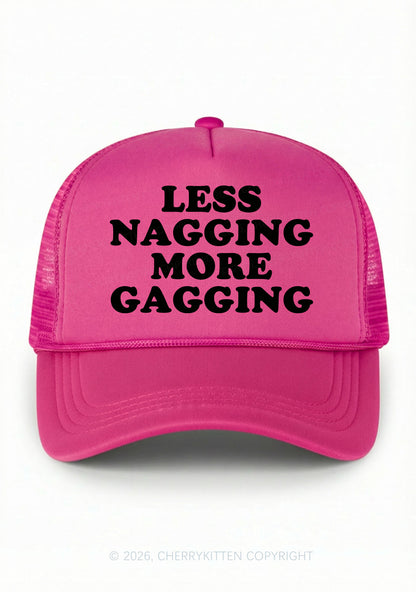 Less Nagging More Gagging Y2K Trucker Hat Cherrykitten