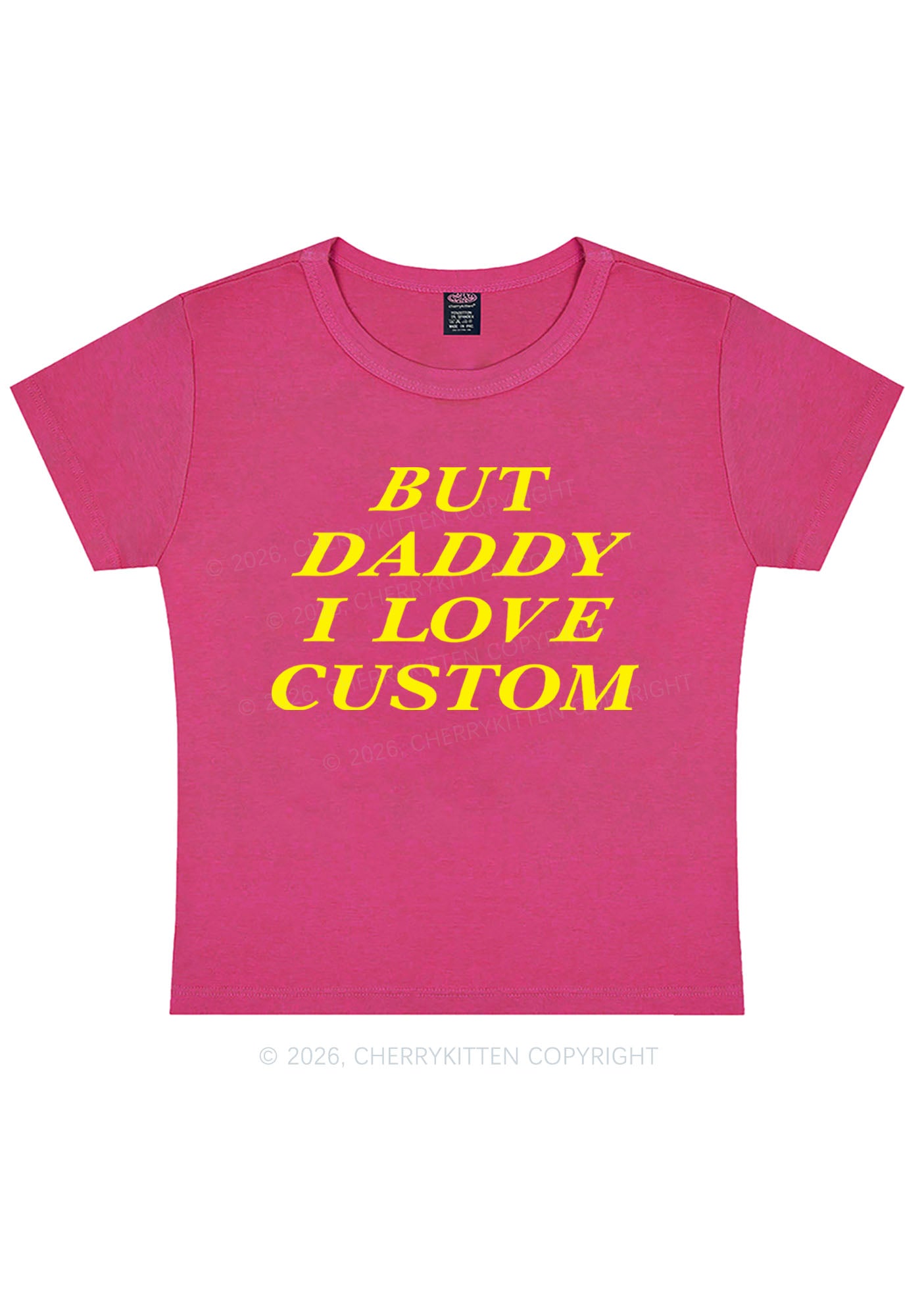 But Daddy I Love Custom Y2K Baby Tee Cherrykitten