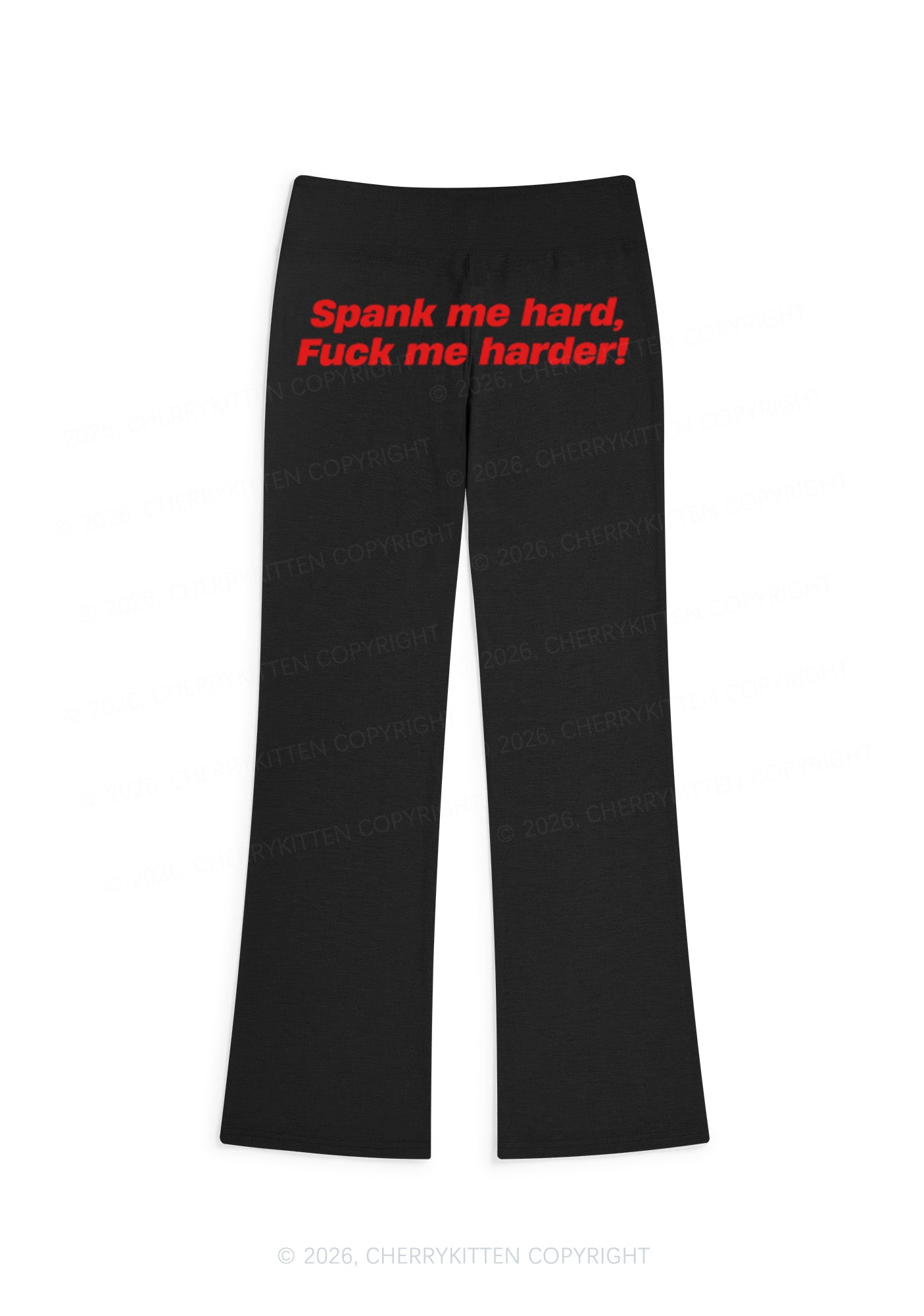 Spank Me Hard Y2K Low Rise Drawstring Flare Pants Cherrykitten