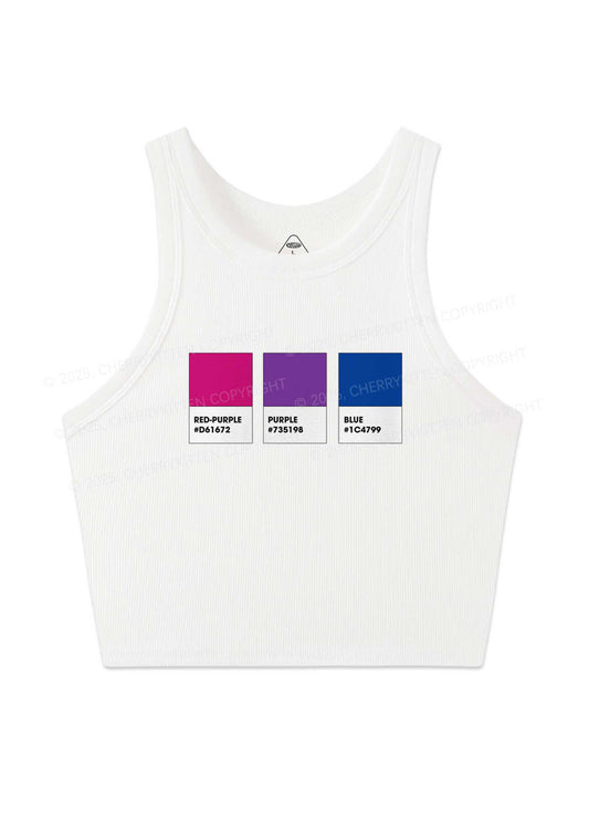 Bisexual Flag Colors Pride Y2K Crop Tank Top Cherrykitten