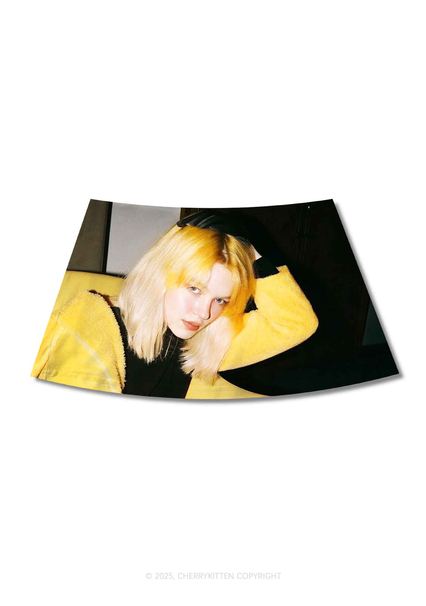 Custom Personalized Photo Y2K Print Mini Skirt Cherrykitten