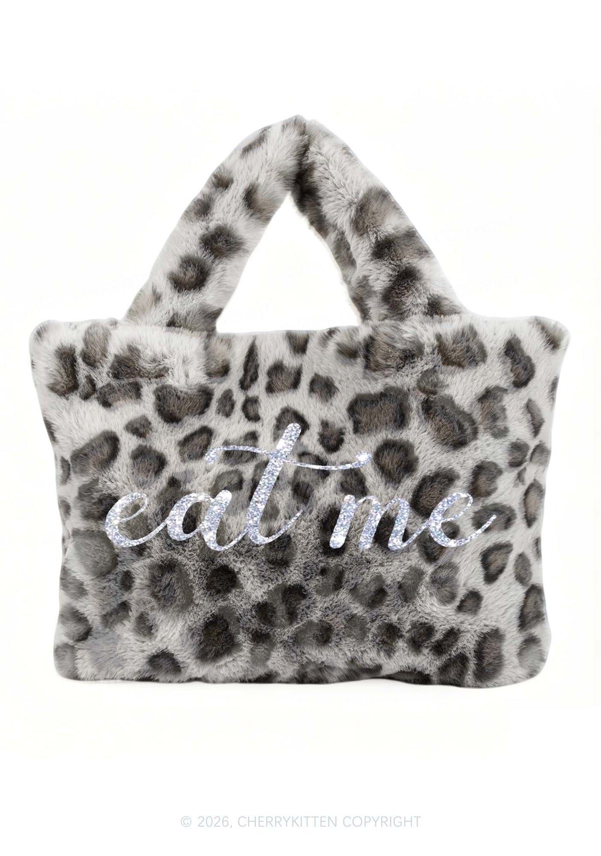 Glitter Eat Me Y2K Plush Leopard Handbag Cherrykitten